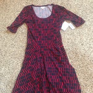 LuLa Roe Navy and Red Nicole